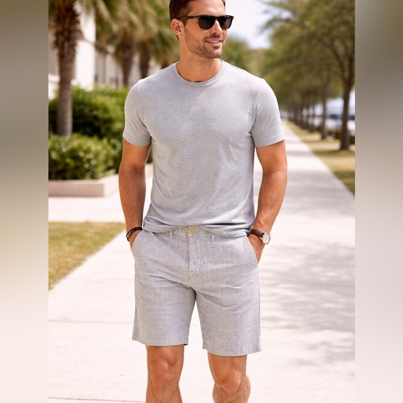 Tommy Hilfiger Gray Patterned Men Shorts size 34 - Picture 2 of 13